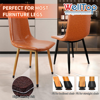 WELLTOP Accessoires de meubles durables personnalisés, patins de protection en silicone noir pour pieds de chaise, protège-planchers pour parquet