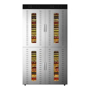 Séchoir industriel commercial pour fruits et aliments 32 48 80 96 plateaux en acier inoxydable séchoir à fruits légumes viande déshydrateur d'aliments