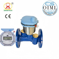 Compteur d'eau ultrasonique à sortie impulsionnelle DN50-DN600 à bride avec capteur de pression OIML CE MID R160