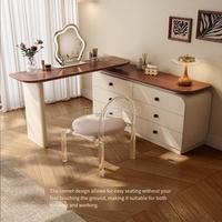 Coiffeuse minimaliste moderne en bois de style européen Mini coiffeuse pour chambre de princesse