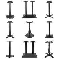 Pied de table robuste en fonte et acier inoxydable doré, design moderne et luxueux, pour mobilier de café, restaurant, salle à manger, style tulipe