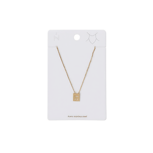 Collana con Ciondolo Lettera R ZN, Placcata in Oro, Acciaio Inossidabile, Gioielli alla Moda Unisex, Regalo - Product Image 1