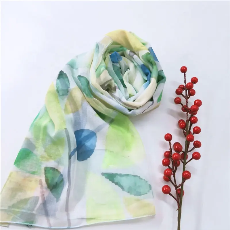 2021 hot selling newest design tudung china factory cotton voile scarf printing hijab for muslim women
