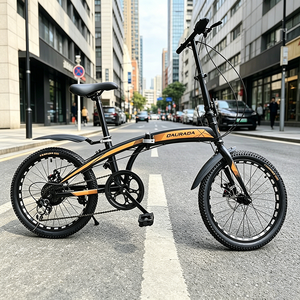 Bicicletta Pieghevole da Montagna in Acciaio al Carbonio da 20 Pollici, 6 Velocità, Telaio Rigido, Freno a Disco, <span class=keywords><strong>per</strong></span> Adulti, Uso Urbano - Product Image 3