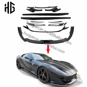 Hochwertige N-Stil Frontstoßstange Lippe Spoiler-Teile aus Kohlefaser für Ferrari 812 superschneller CF heckdiffusor Karosseriekit