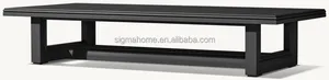 Table basse carrée personnalisable <span class=keywords><strong>de</strong></span> 68 pouces en aluminium noir bon marché table à thé rectangulaire en métal coulé pour l'extérieur - Product Image 3