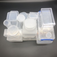 Boîte de papeterie personnalisée, boîte en plastique transparente carrée, boîtes d'emballage cadeau, étui à crayons en plastique