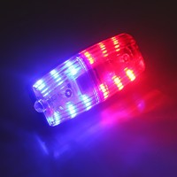 Luz de Advertencia LED Recargable para Hombro, Alta Visibilidad, Roja y Azul Intermitente, Lámpara de Clip para Chaleco de Seguridad, Impermeable, con Sonido, para Tráfico