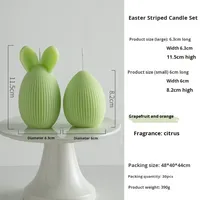Velas Aromáticas de Cera de Soja Hechas a Mano con Forma de Huevo de Conejo de Pascua, Decoración de Huevos de Pascua, Regalo, Venta Caliente Transfronteriza
