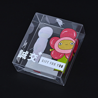 Boîte d'emballage pliable en PVC PET recyclé transparent avec design imprimé personnalisé pour bougies et autocollants