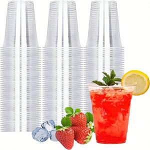 Vasos Redondos de Plástico de 16 Onzas, 98 mm, Modelo 1000 Piezas, Vasos para Café Helado para Llevar, Vasos Transparentes de PET para Fiestas - Product Image 1