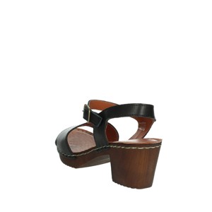 Pq5113633 sandali con tacco in pelle alla moda con cinturino aperto alla caviglia con chiusura in vera pelle per l'estate autunnale - Product Image 2