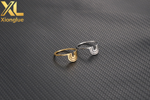 Stainless Steel Women Trendy Jewelry Wall Rainbow Shape <b>Stacking</b> <b>Ring</b> - Product Image 5