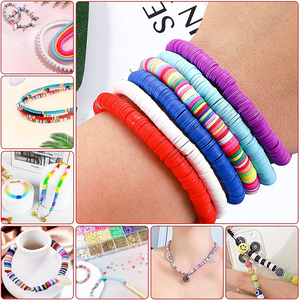 Kit de fabrication de bracelets en perles d'argile Heishi faites à la main pour femmes, fabrication de bijoux DIY avec perles dorées, design personnalisé, artisanat - Product Image 4