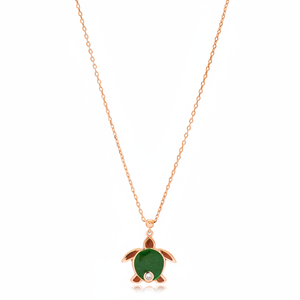 Turtle Design Enamel Necklace Wholesale 925 Sterling Silver Jewelry Fashionable and Elegant <b>Pendant</b> - Product Image 2