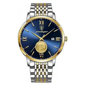 Luxury Men Watch POEDAGAR 835 Top Quality Stainless Steel Wristwatches Luminous Date Calendar Sport Wrist Mens Watches