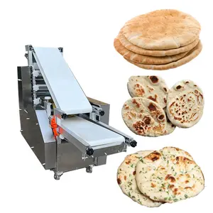 ماكينة صنع التورتيلا تشاباتي الأوتوماتيكية بالكامل 5-40 ، ماكينة إعداد روتي خبز بيتا العربي ، خط إنتاج الخبز المسطح بالباراثا نان