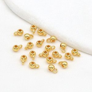 ลูกปัดจี้ทองแดงชุบทอง 18K สำหรับทำต่างหู DIY อุปกรณ์เสริมเครื่องประดับ - Product Image 3