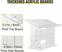 Pupitre de conférence pliable sur mesure en acrylique pour table de bureau, modèle comptoir