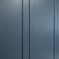 Ensemble d'armoires de cuisine Shaker modernes gris foncé laqué avec îlot de cuisine intégré, évier et crédence en quartz blanc durable