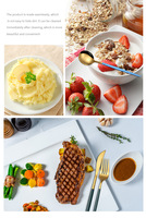 Couverts Couteau à steak occidental de 24 pièces, fourchette et cuillère Coffret cadeau de 4 pièces