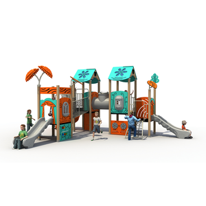 ציוד מגרש משחקים בחוץ לילדים ג 'ונגל חדר כושר עם שקופית פלסטיק לפארקים שעשועים גנים - Product Image 3