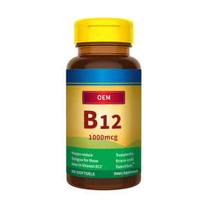 Oem Vitamin B12 Softgels hiệu lực cao cho năng lượng chức năng não và giảm mệt mỏi thuần chay thân thiện với công thức hỗ trợ chức năng não - Product Image 1