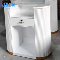 Caisse enregistreuse de petite clinique, design simple, logo personnalisé, taille personnalisée, petite caisse enregistreuse de salon de beauté, bureau d'accueil blanc