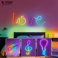 Kit de néons bricolage pliable TUYA App WiFi contrôle DC24V 06*13 SMD5050 pleine couleur rvb coupable Silicone cuivre pour paysage