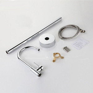Douche sur pied en laiton poli à poignée unique avec jet de pluie à noyau céramique pour hôtels et appartements, design moderne HD-61012 Floo - Product Image 3