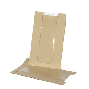 Greaseproof <b>Biodegradable</b> High-End Recyclable Foldable Bread Bag Clear Window Gusset Structure for Certified Bakery Bag Vietnam - Product Image 2