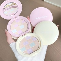 Palette de fard à joues en poudre personnalisable professionnelle, palette de fard à joues en poudre ronde multicolore, maquillage naturel imperméable