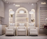 Conception d'intérieur de salon de coiffure et de manucure de luxe tout-en-un |   Solutions de rénovation et d'aménagement commercial personnalisées pour les spas de beauté