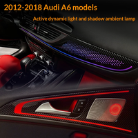 Éclairage néon intérieur de voiture Autowellus pour Audi A6/S6/RS6 C7, kit de rétrofit RGB, éclairage d'ambiance, commande au volant, éclairage du panneau de porte