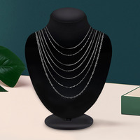 Chaînes tendance en argent sterling S925, types variés (blé, cubaine, rolo, serpent, câble), plusieurs tailles, pour la fabrication de colliers et bijoux DIY