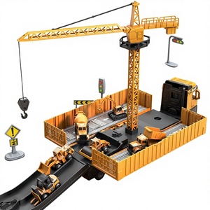 Children's Baby 1 5 <strong>Scale</strong> Digging Machine Excavator Toy <strong>Car</strong> Wholesale Kids' Inertia Pull-Back Alloy Set Engineering Vehicle - Product Image 1