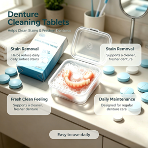 Tabletas Limpiadoras para Retenedores Dentales <span class=keywords><strong>Invisalign</strong></span>, Tabletas Sólidas Desechables para el Cuidado Bucal - Product Image 1