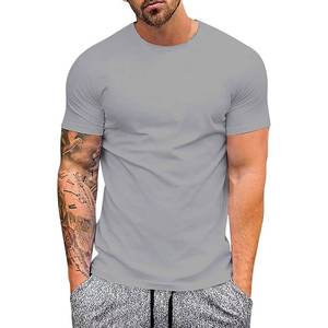 Camiseta Deportiva de Manga Corta para Hombre, Mezcla de Algodón y Poliéster, Tejido Transpirable, Color Sólido, para Gimnasio, Casual o Uso Diario - Product Image 5