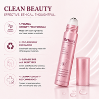Sérum Contour des Yeux au Rétinol en Roll-on 10ml avec Caféine pour Cernes, Poches et Ridules – Hydratant, Marque Blanche, OEM, ODM, Logo Personnalisé