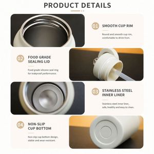 Custom 24Oz <b>Portable</b> <b>Vacuum</b> Flask Sports Travel Magnet Thermos Water Bottle With Magnetic Phone Holder Straw Lid - Product Image 3