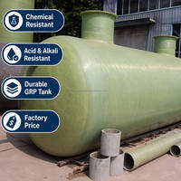 Tanque de Almacenamiento de Fibra de Vidrio GRP FRP Resistente a Ácidos para Plantas de Procesamiento Químico