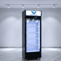 Réfrigérateur vertical sans givre de haute qualité avec vitrine, refroidisseur de boissons à triple couche de verre trempé pour boissons et bières