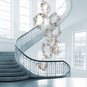 Luminaires suspendus LED blancs pour villas résidentielles, <span class=keywords><strong>en</strong></span> métal et verre, personnalisables, à acheter absolument - Product Image 2