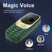 BM35 Mini teléfono móvil 2G GSM Marcador inalámbrico Dual SIM Magic Voice Despertador Lista negra Grabación automática de llamadas Teléfono móvil