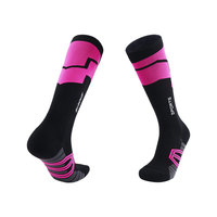 Chaussettes de compression OEM personnalisées en nylon pour athlètes, 15-20 mmHg, avec logo sur le revers, pour la course et le fitness
