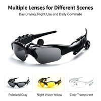 Lunettes de soleil intelligentes avec microphone Bluetooth, verres polarisés, écouteurs sans fil portables, lunettes de soleil de sport