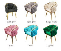 Gold Leg Velvet U-förmiger Einzels ofa stuhl Komfortable bequeme Freizeit für Zuhause für Wohnzimmer Liegender Freizeit stil