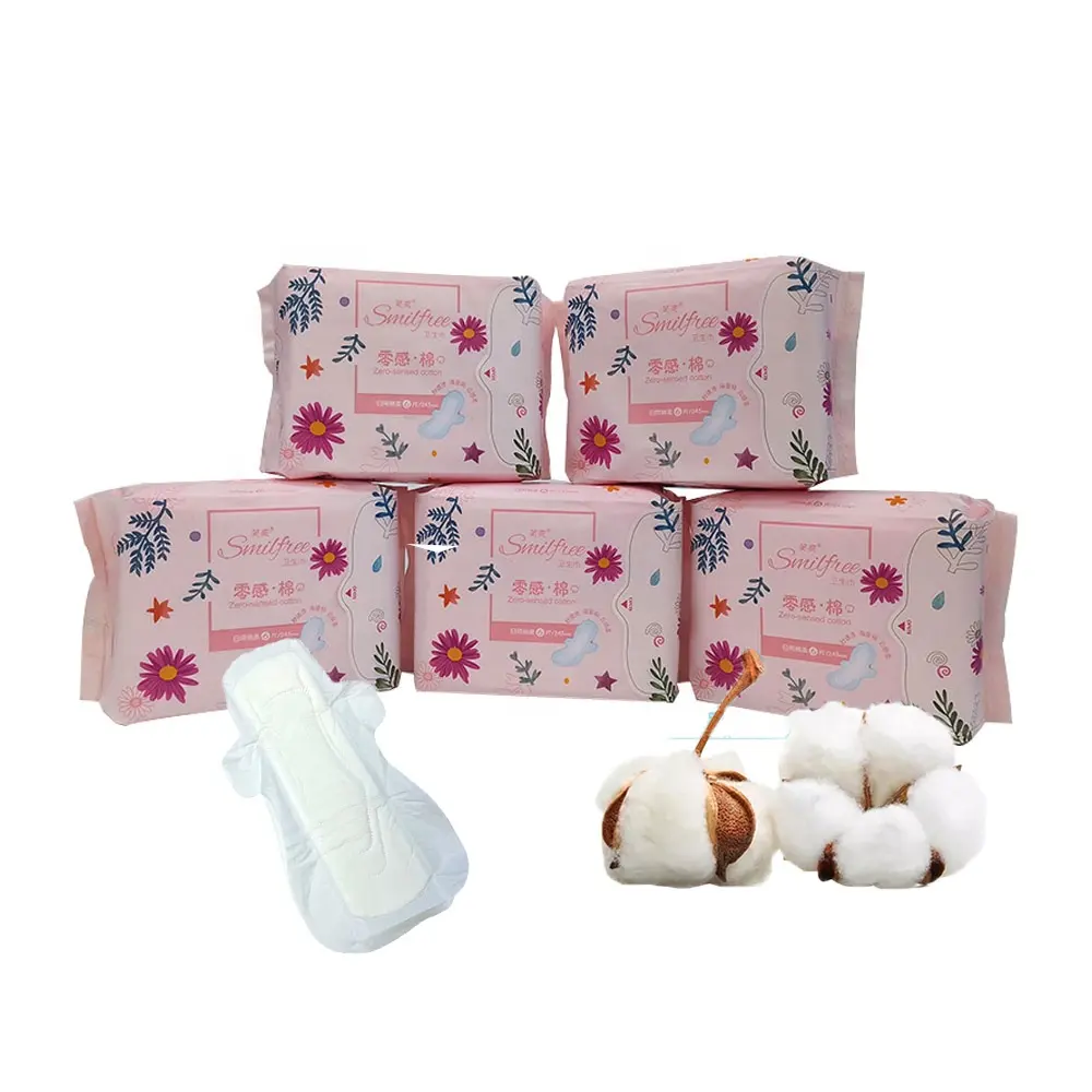 China Katoen Organische 100% Vrouwen Natuurlijke Zachte Maandverband Ademend Ultra Dunne Maandverband Pads Voor Vrouwen