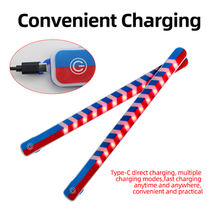 Brazalete de Seguridad LED Recargable con Luz Intermitente Roja y Azul, Protección con 3030 LED RGB, 6+ Horas de Duración, para Patrullaje de Seguridad en Exteriores - Product Image 5