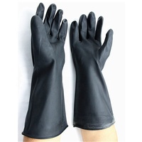 Gants de sécurité industriels en latex noir résistants aux produits chimiques de la marque Sun